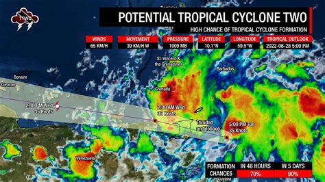 Potential Tropical Cyclone Two To Directly Hit Trinidad - Trinidad and ...