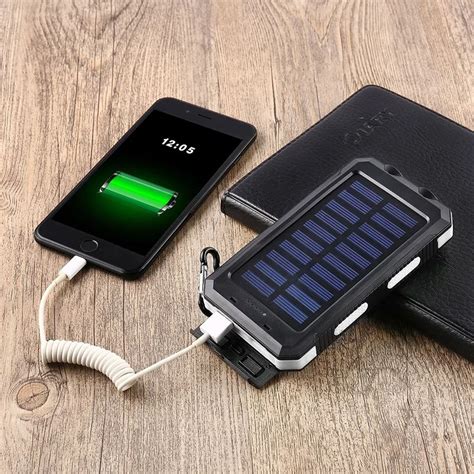 20000mah Solar Waterproof Power Banks Support Double Usb Output 5v/1a,2.1a - Buy 20000mah Solar ...