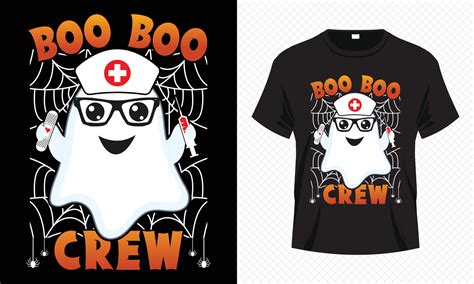 Boo Boo Crew - Happy Halloween t-shirt design vector template. Boo ...