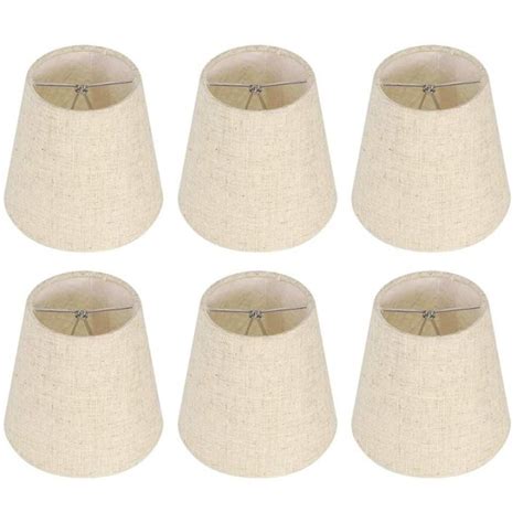 Small Lamp Shade Clip on Bulb Set of 6 for Candelabra Bulbs, Barrel ...