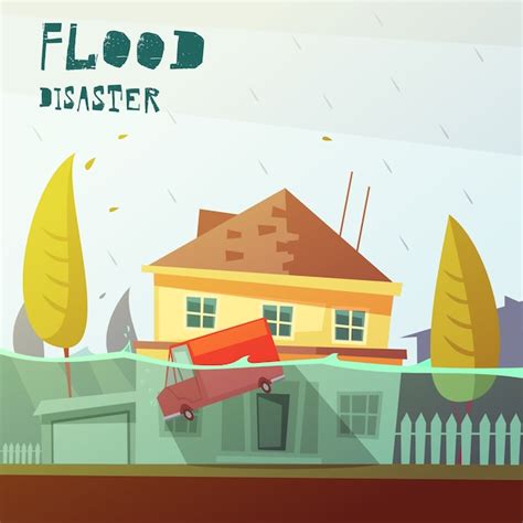 Flood disaster illustration | Free Vector