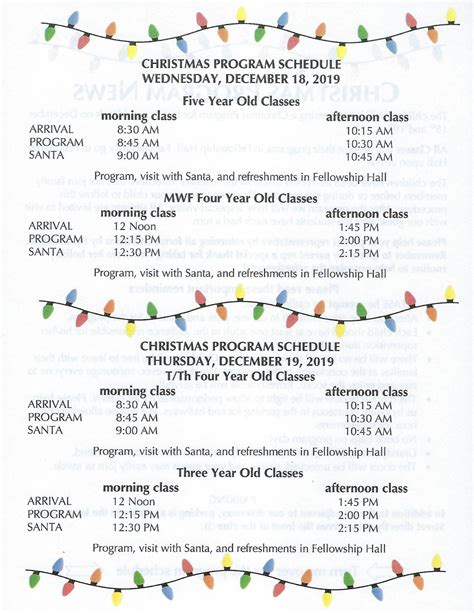 Christmas Program Schedule 2024 Lok - Calla Halimeda