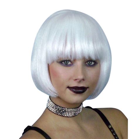 Wig-White Short Bob - Costume Shop - CrackerJack Costumes