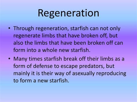 PPT - Starfish Regeneration PowerPoint Presentation, free download - ID:2519334