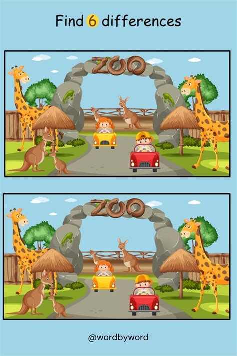 Spot the Difference Puzzles / Games | Animals Edition for Children Age ...