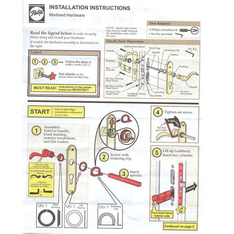 Pella Storm Door Parts List