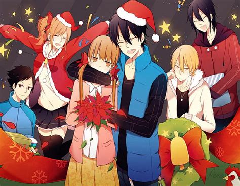 Tonari no Kaibutsu-kun, group, christmas, anime, love, party, couple ...