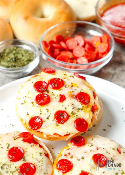 Mini Pizza Bagels - Semi Homemade Recipes Easy to Customize!