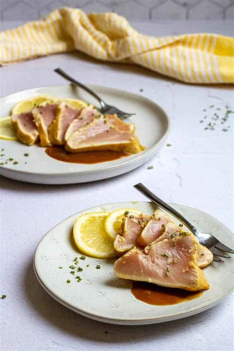 Seared Albacore Tuna with Ginger Soy Sauce - Champagne Tastes®