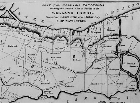 Map of the first Welland Canal, 1828 · Welland Canal · Brock University Library