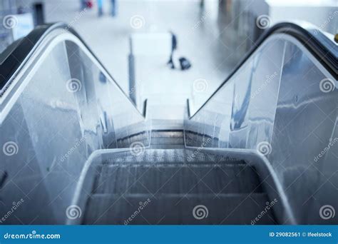 Escalator in airport stock image. Image of composite - 29082561