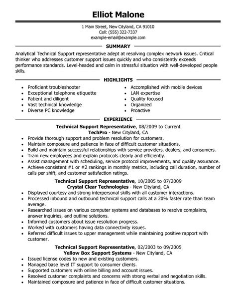 Technical Support Resume Examples | Computers & Technology Resume ...