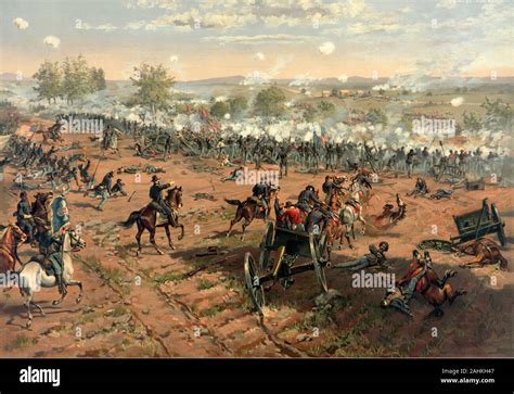 The Battle of Gettysburg by Thure de Thulstrup Stock Photo - Alamy