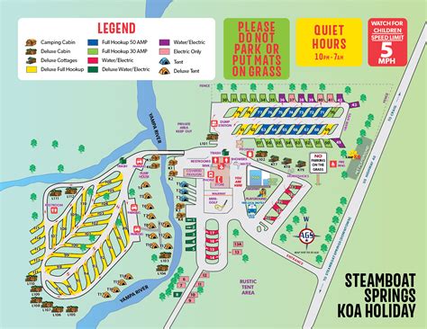 Steamboat Springs, Colorado Campground Map | Steamboat Springs KOA Holiday