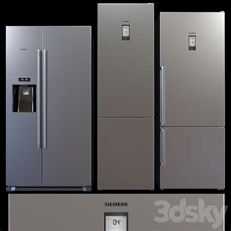 Set refrigerator Siemens - Kitchen appliance - 3D model