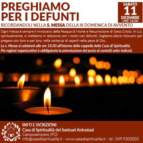 S. Messa per i defunti | Casa di spiritualità