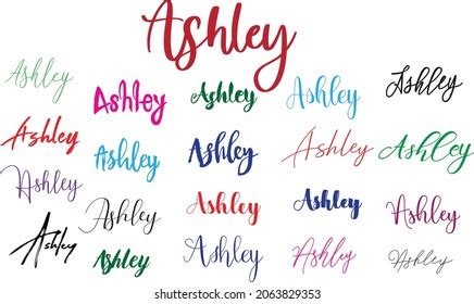 Ashley Girl Name Multi Fonts Typography Stock Vector (Royalty Free) 2063829353 | Shutterstock