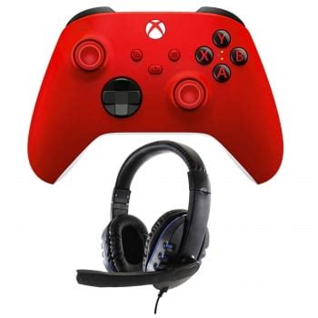 Microsoft Xbox Series X/S Controller in Red with Headset Xbox Series ...