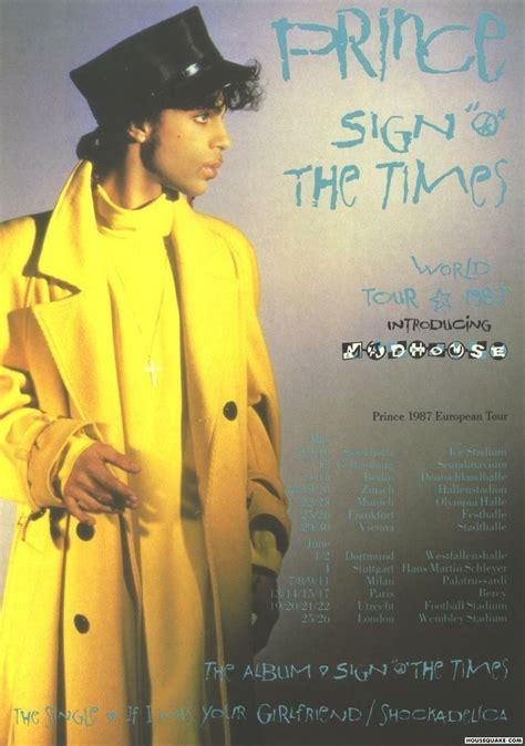 Prince Sign "O" The Times European Tour Poster 1987 | The artist prince ...