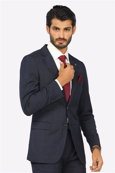 Men's 2PC Blue Formal Suit – Diners Pakistan