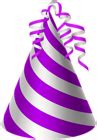 Party Hat Purple Clip Art PNG Image | Gallery Yopriceville - High-Quality Free Images and ...