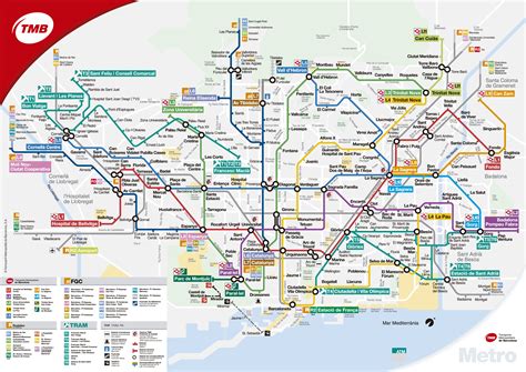 Barcelona subway network - Full size | Gifex