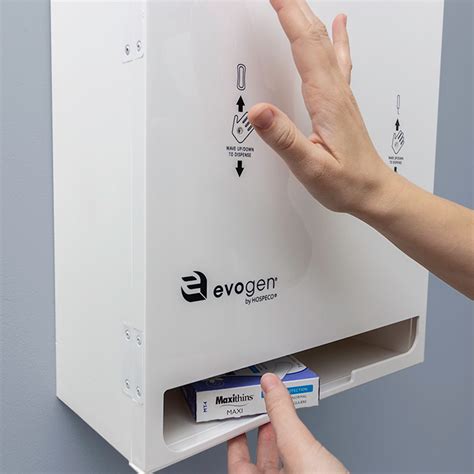 Hospeco® Evogen® EV3 No-Touch Feminine Hygiene Dual Dispenser, White | Grand & Toy