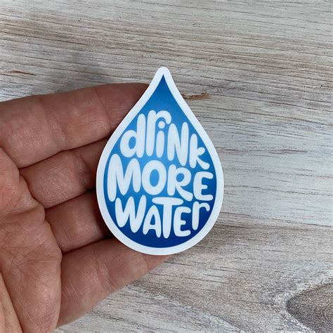 Drink More Water Sticker Hydration Reminder Sticker | Etsy