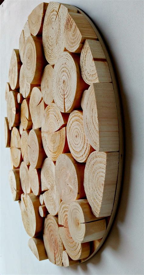 Natural Wood Slice LOG MOSAIC Wall Art Sculpture Logs - Etsy UK