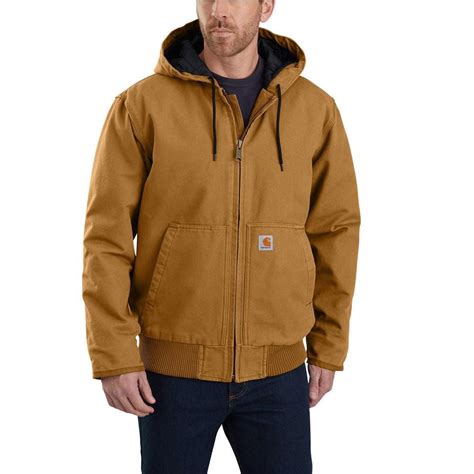 Carhartt Men's XX-Large Brown Cotton Duck Active Jacket 104050-BRN - The Home Depot