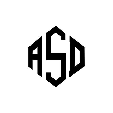 ASD letter logo design with polygon shape. ASD polygon and cube shape logo design. ASD hexagon ...