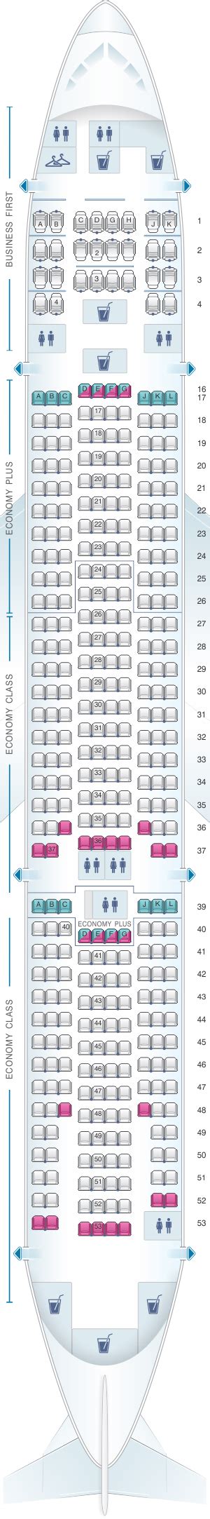 Seat Map United Airlines Boeing B777 200 (777) – version 3 | SeatMaestro