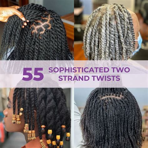 55 Sophisticated Two-Strand Twists Protective Hairstyles For Natural Hair in 2023 - Coils and Glory