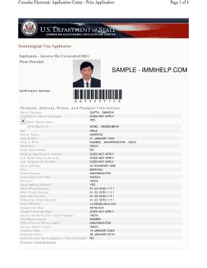 28 Printable Us Visa Application Form Templates - Fillable Samples in PDF, Word to Download ...