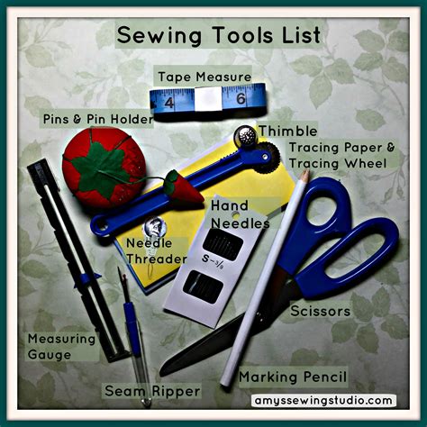 A Beginner's Basic Sewing Tools List with Pictures