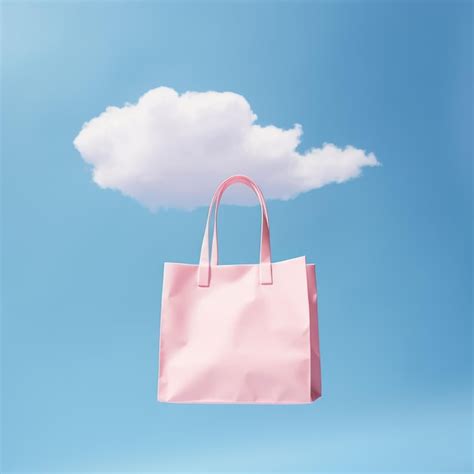 Premium AI Image | pink paper bag Satisfaction from shopping and Full Bags