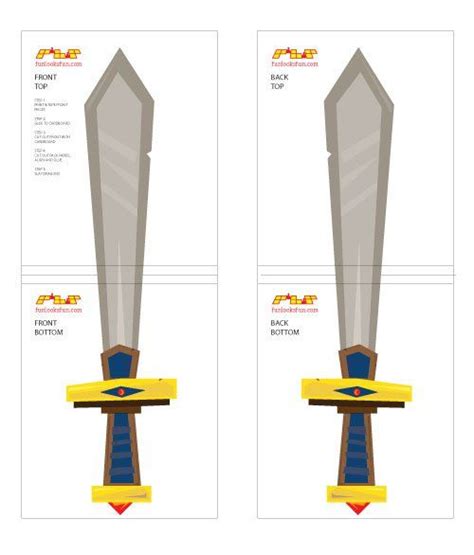 Printable Sword Template Pdf - Printable Word Searches