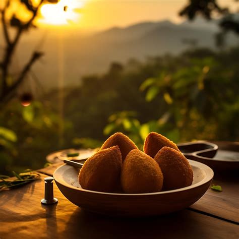 Premium AI Image | Outdoor photograph of Coxinha