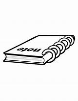 Notebook Coloring Page Sketch sketch template