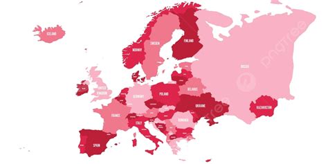 帶有白色標籤的栗色色調的歐洲政治地圖 向量, 部分, 大陸, 地图向量圖案素材免費下載，PNG，EPS和AI素材下載 - Pngtree