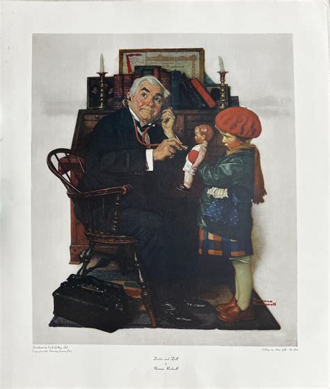 At Auction: Norman Rockwell, Norman Rockwell - "Doctor and Doll"