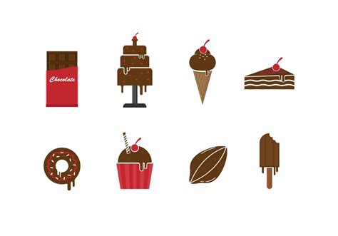 Free Set of Chocolate Icons 140461 Vector Art at Vecteezy