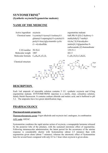 SYNTOMETRINE - Medsafe