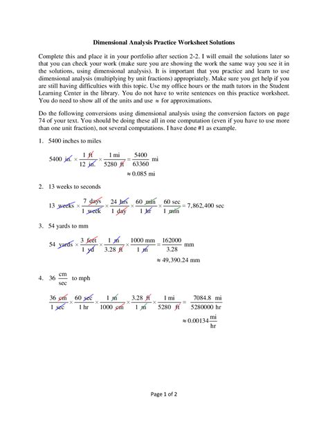 Dimensional Analysis Worksheet 20 – Imsyaf.com