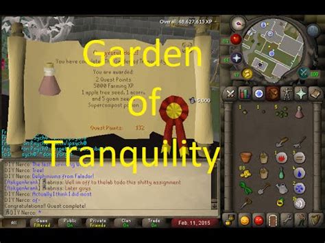 OSRS Quest - Garden of Tranquility - YouTube