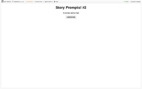 Story Prompts! #2 ― Perchance Generator