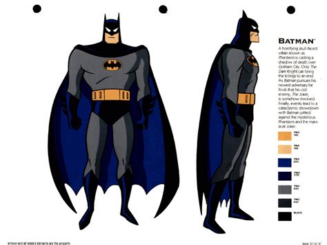 FYeah Batman TAS — Batman Model art with color guide for “Mask of the ...