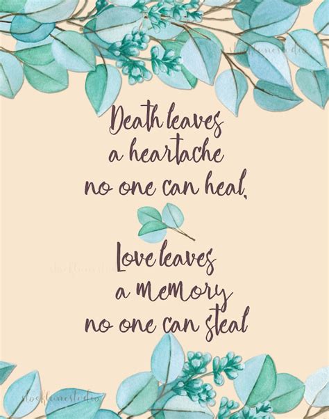 Funny Quotes in 2020: Death Leaves A Heartache Poem