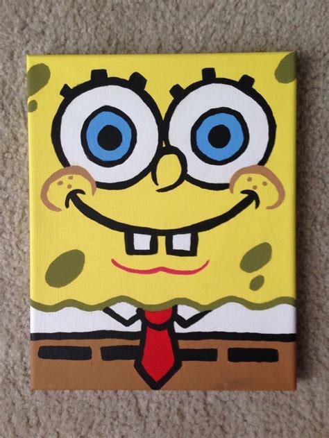 Bob Esponja #esponja | Disney canvas paintings, Spongebob painting ...