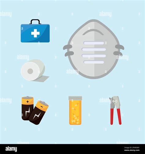 six emergency kit icons Stock Vector Image & Art - Alamy